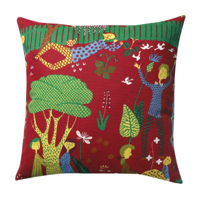 Stig Lindberg: The Pleasure Garden Pillow Red