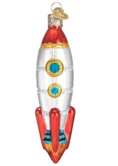 Space Age Rocket Ship Tree Ornament