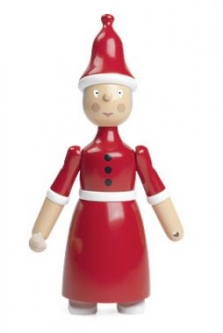 Kay Bojesen: Wooden Mrs. Santa Clara Holiday Figurine by Rosendahl