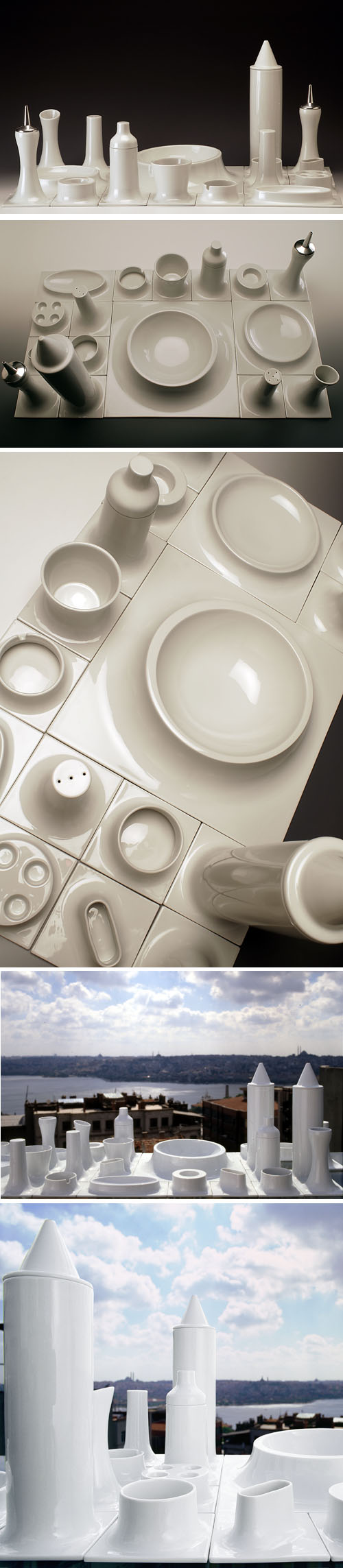 Karim Rashid: Morphescape Tableware: NOVA68.COM MODERN DESIGN :  home dining black and white porcelain