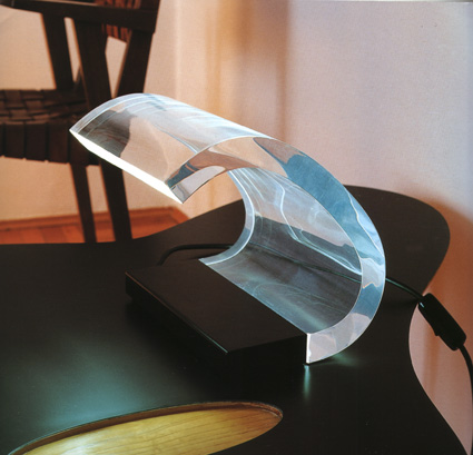 Oluce Modern Lighting: Joe Colombo Italian Design Acrilica Table Lamp