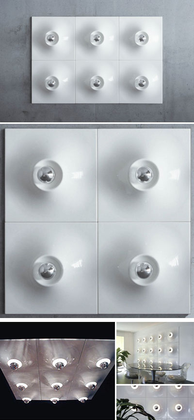 Superieur: Mid Century Modern Design Space Age Wall Light Panel
