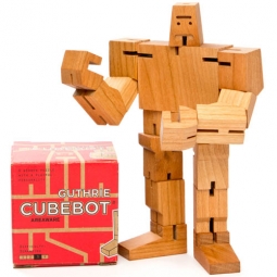 Guthrie Cubebot Wooden Robot with Poseable Limbs