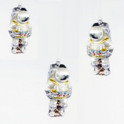 Glass Astronaut for Tree Ornaments, Set of 3