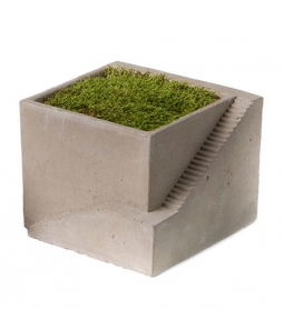Cement Modern Architectural Cube Planter - Style 1