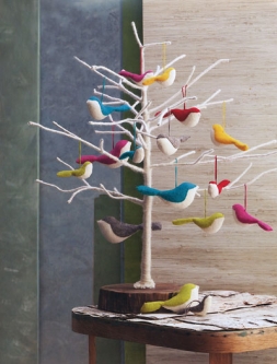 Medium Felt Bird Ornament - Bird Christmas Tree Ornaments