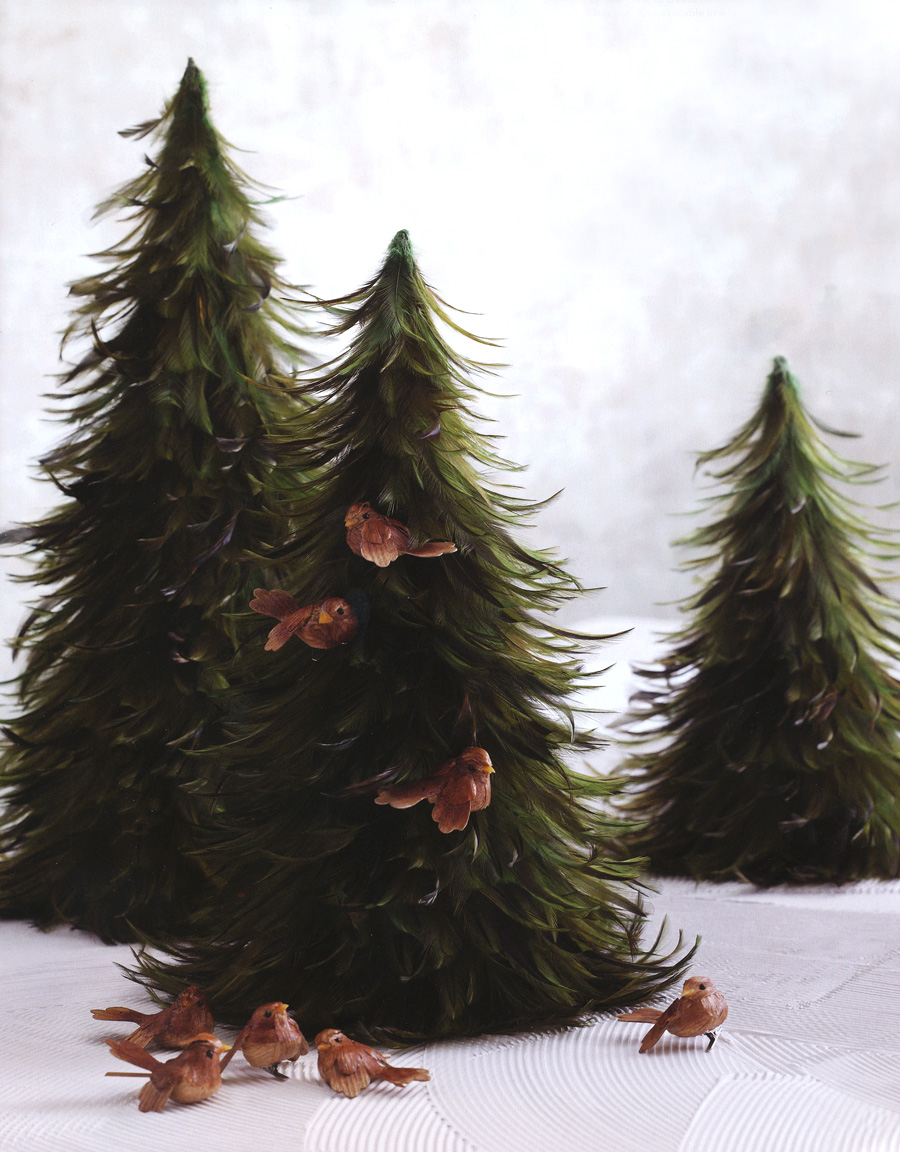 3 table top mantel room decor feather christmas trees 3 table top mantel room decor feather christmas trees