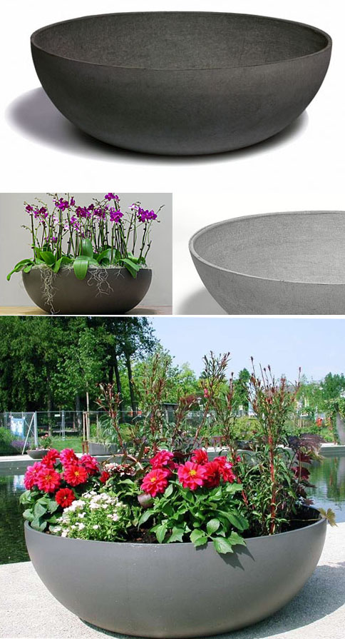 Yesland Set of 3 Ceramic Plant Pot with Saucer Small to Medium Sized Round Modern Garden Flower Pots with White Daisy Pattern for Garden