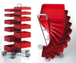 Office Furniture: Spinny Organizer Storage Cabinet Drawers on Casters