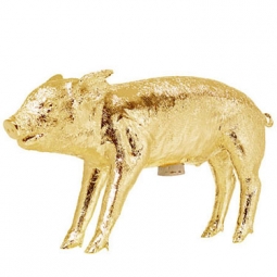 Bank in the Shape of a Pig - Gold