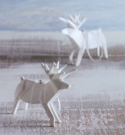 How To Origami Reindeer Porcelain Tree Ornaments Set of 2