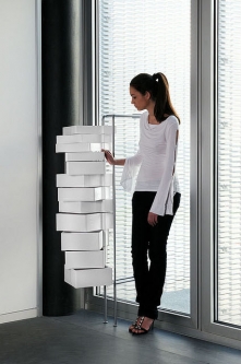 Office Furniture: Spinny Organizer Storage Cabinet Drawers Wall Mount