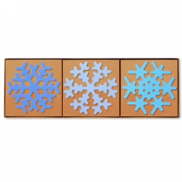 Holiday Decor: Frosty Snow Hot Pot Kitchen Trivets (Set of 3)