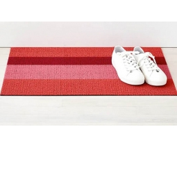 Chilewich: Bold Stripe Shag Mats Punch