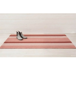 Chilewich: Bold Stripe Shag Mat Peach