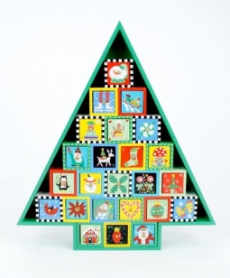 Traditional Christmas Advent Green Tree Calendar