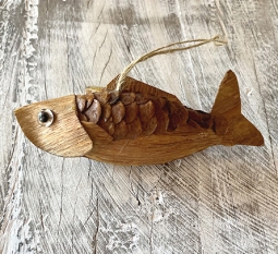 Veneer Fish Ornament (Set of 3)