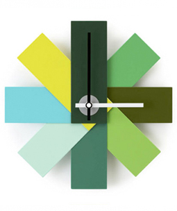 WATCH-ME Happy and Bright 11" Modern Wall Clock - Green