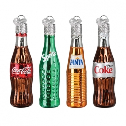 Coca-Cola Mini Beverage Set Ornament - 100+ Years of Refreshment in a Box