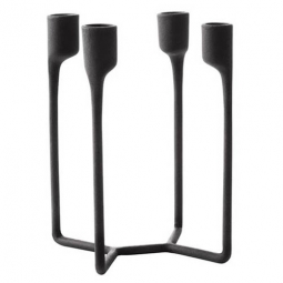 Heima Black Modern Candle Holder for 4 Candles by Normann Copenhagen