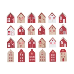 Wooden Advent Calendar Christmas Houses