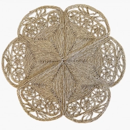 Foldable Flower Rug – Handmade Natural Grass Floor Mat