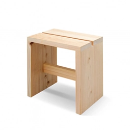 Hinoki Wooden Japanese Minimal High Stool