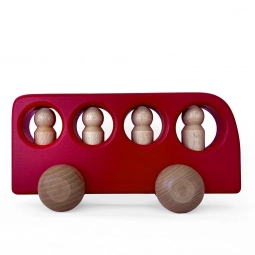 Kinderkram Konrad Keller: Red Bus with 4 Men