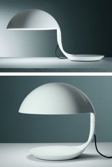 Martinelli Luce: Elio Martinelli Cobra Table Lamp in White