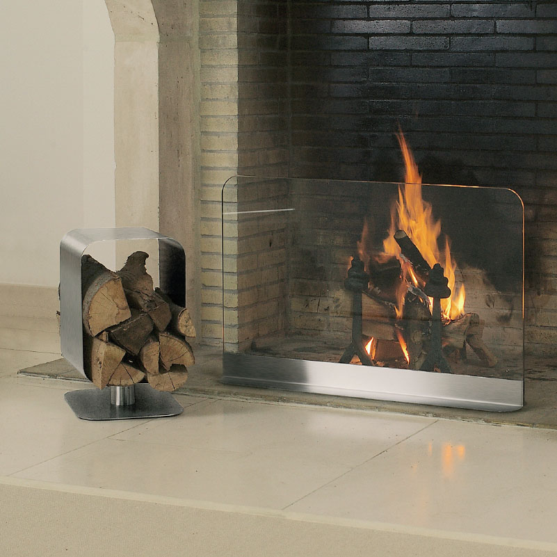 Andre Gilli: Fireplace Log Holder Cube: NOVA68.com Andre Gilli: Fireplace Log Holder Cube Blomus