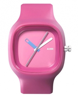Alessi Rashid AL10014 Kaj Polyurethane Pink Strap Watch