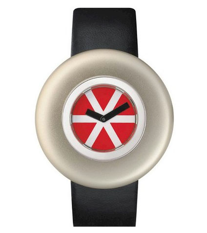 Alessi Watch: Ettore Sottsass Ciclo Bicycle Dial Red: 