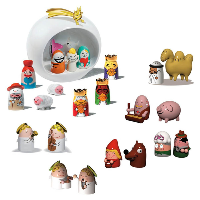 Alessi Christmas: Salvatore and La Signora Acqua Figurines Alessi Christmas: Salvatore and La Signora Acqua Figurines