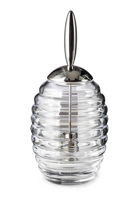 Alessi Glass Honey Dispenser Pot w/Stainless Steel Dipper | NOVA68 ...