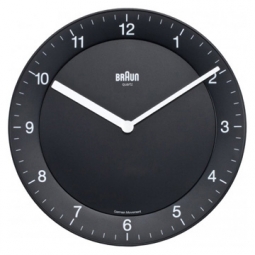 Braun Wall Clock Black Analog Round by Braun