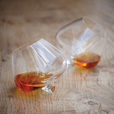 BRANDY Modern 2-Piece Stemless Cognac Glass Set