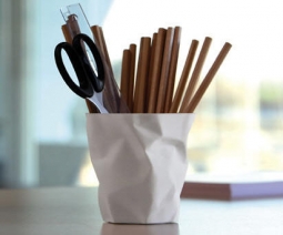 John Brauer: Pen Pen Crinkled Cup Pencil Holder Office Organizer