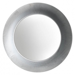 Lucite round bathroom mirror