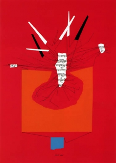Bruno Munari: Ricostruzione Modern Art Poster