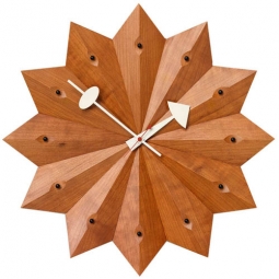 FAN (Wood Metal) Clock by George Nelson - Vitra