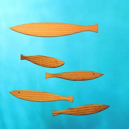 FLENSTED F-116 Flensted Floating Fish 16" Danish Wood Mobile