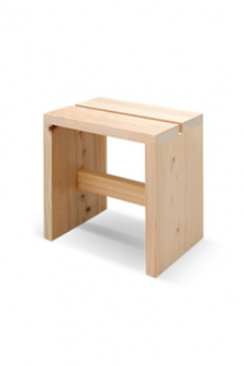 Hinoki Wooden Japanese Minimal High Stool