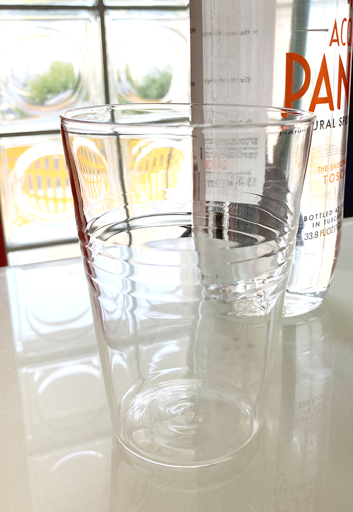 Modern Plastic Cup Like Clear Glass Set (4)