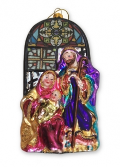 Christmas Tree Ornaments: Nativity Window