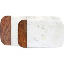 PESTO wood and marble pastry serving and cutting board