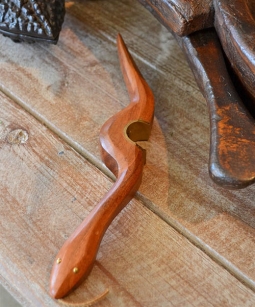 SNAKE-CHARMER Wood and Brass Snake Bottle Opener