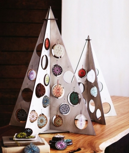NATALE Modern Flat Packed Tabletop Silver Christmas Tree Kit
