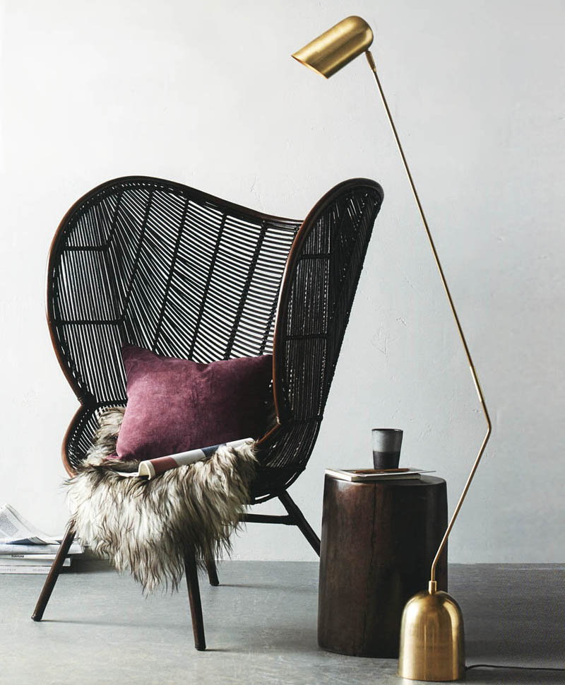 brass modern floor lamp