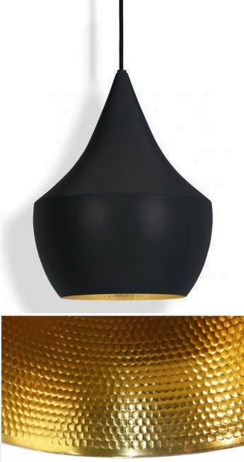 hanger Ik heb een Engelse les lijst Beat Pendant Light Fat 9.5-inch Black/Copper Pendant from Tom Dixon:  NOVA68.com