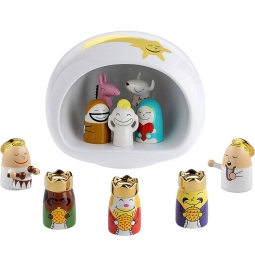 11-piece Alessi AMGI10SET Presepe Porcelain Nativity Scene, White